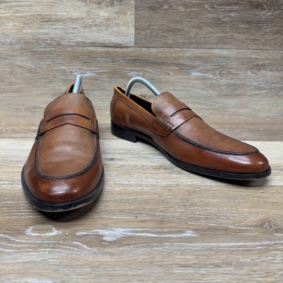 Gordon Rush Brown Leather Penny Loafer Men\'s Size 9.5